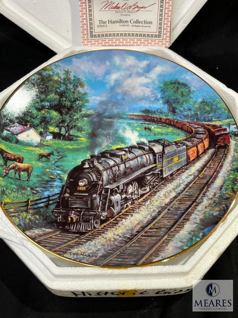 The Hamilton Collection/Bradford Exchange Train Collector Plates Lot of 8