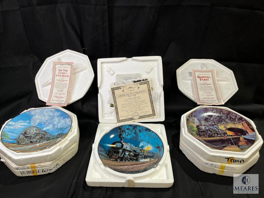 The Hamilton Collection/Bradford Exchange Train Collector Plates Lot of 8