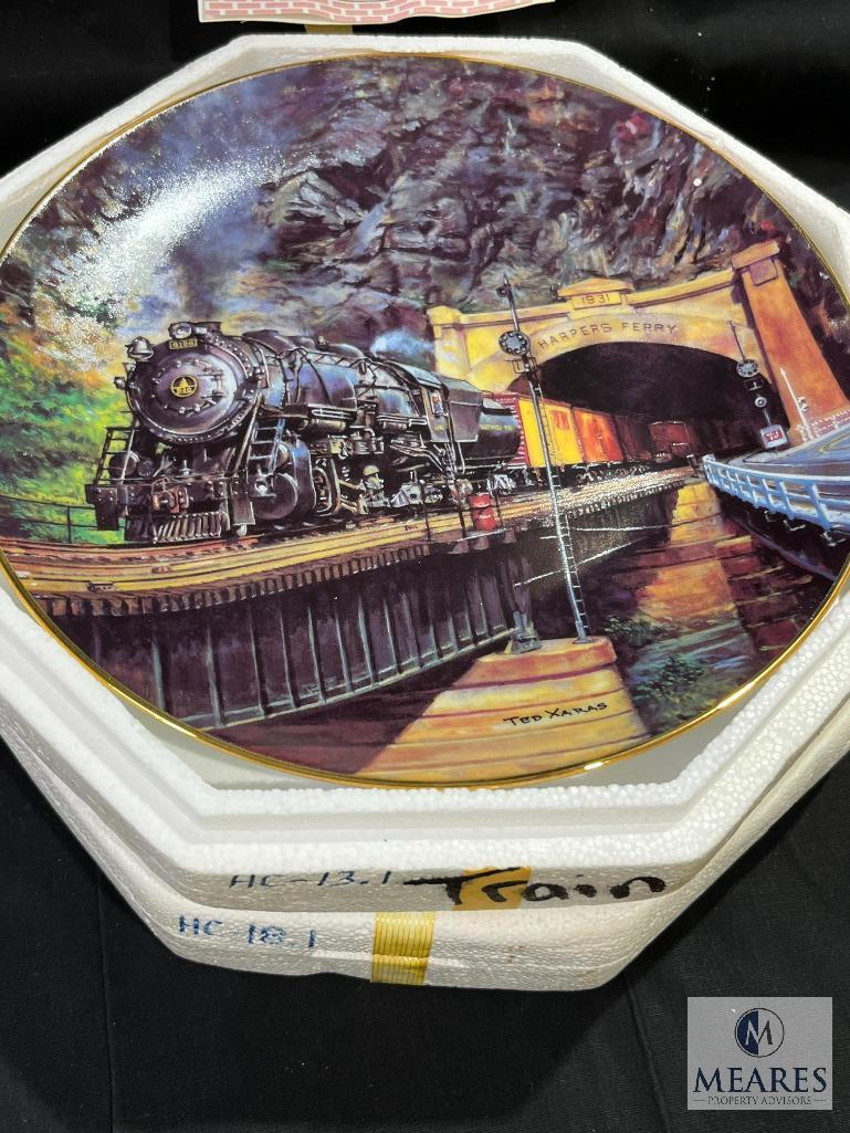 The Hamilton Collection/Bradford Exchange Train Collector Plates Lot of 8