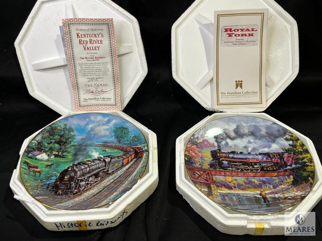 The Hamilton Collection/Bradford Exchange Train Collector Plates Lot of 8