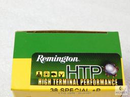 20 Rounds Remington HTP .38 Special Ammo. +P 110 Grain Semi Jacketed Hollow Point