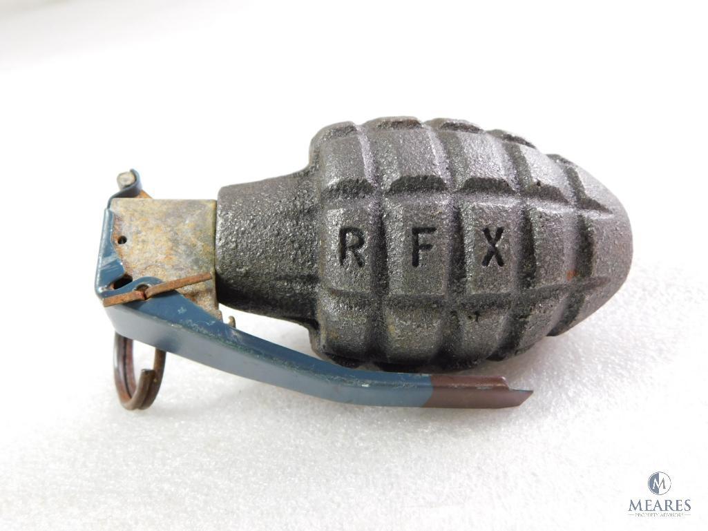 Inert De-Milled Pineapple Type Hand Grenade