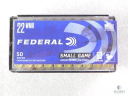 50 Rounds Federal .22 Magnum Ammo. 50 Grain Jacketed Hollow Point