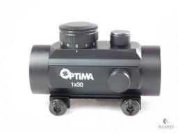 New Optima 1x30 Red Dot Reflex Sight with Weaver Mount and Adjustable Brightness