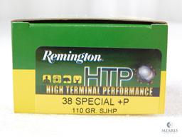 20 Rounds Remington HTP .38 Special Ammo. +P 110 Grain Semi Jacketed Hollow Point