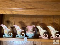 Group of Five Hull Art Vases and Planters