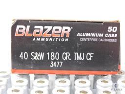 50 Rounds CCi Blazer .40 S&W Ammo. 180 Grain TMJ