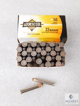 50 Rounds Armscor .22 Magnum Ammo. 40 Grain Jacketed Hollow Point