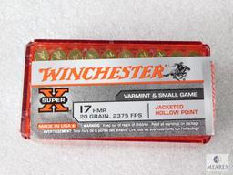50 Rounds Winchester .17HMR Ammo. 20 Grain