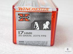 50 Rounds Winchester .17HMR Ammo. 20 Grain