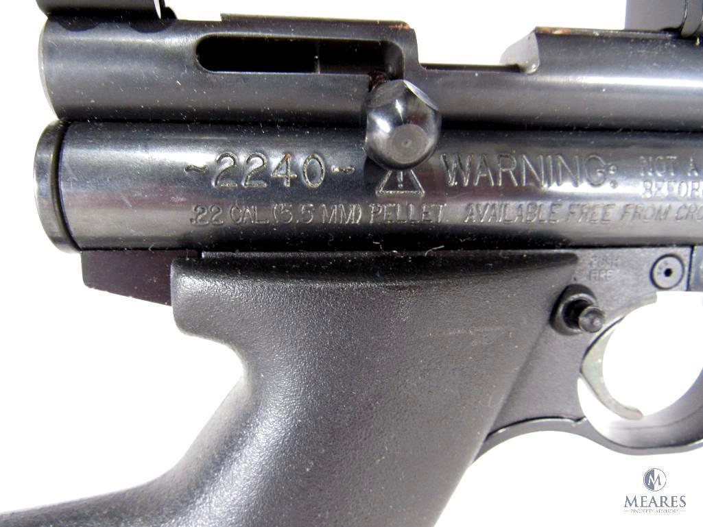 Crosman Model 2240 .22 Caliber Air Pistol With Scope and Stock