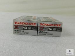 Two Boxes of Winchester .22 Long 29 Grain Ammo Lead Round Nose