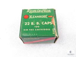Vintage Box of Remington Kleanbore .22 BB Caps Ammo