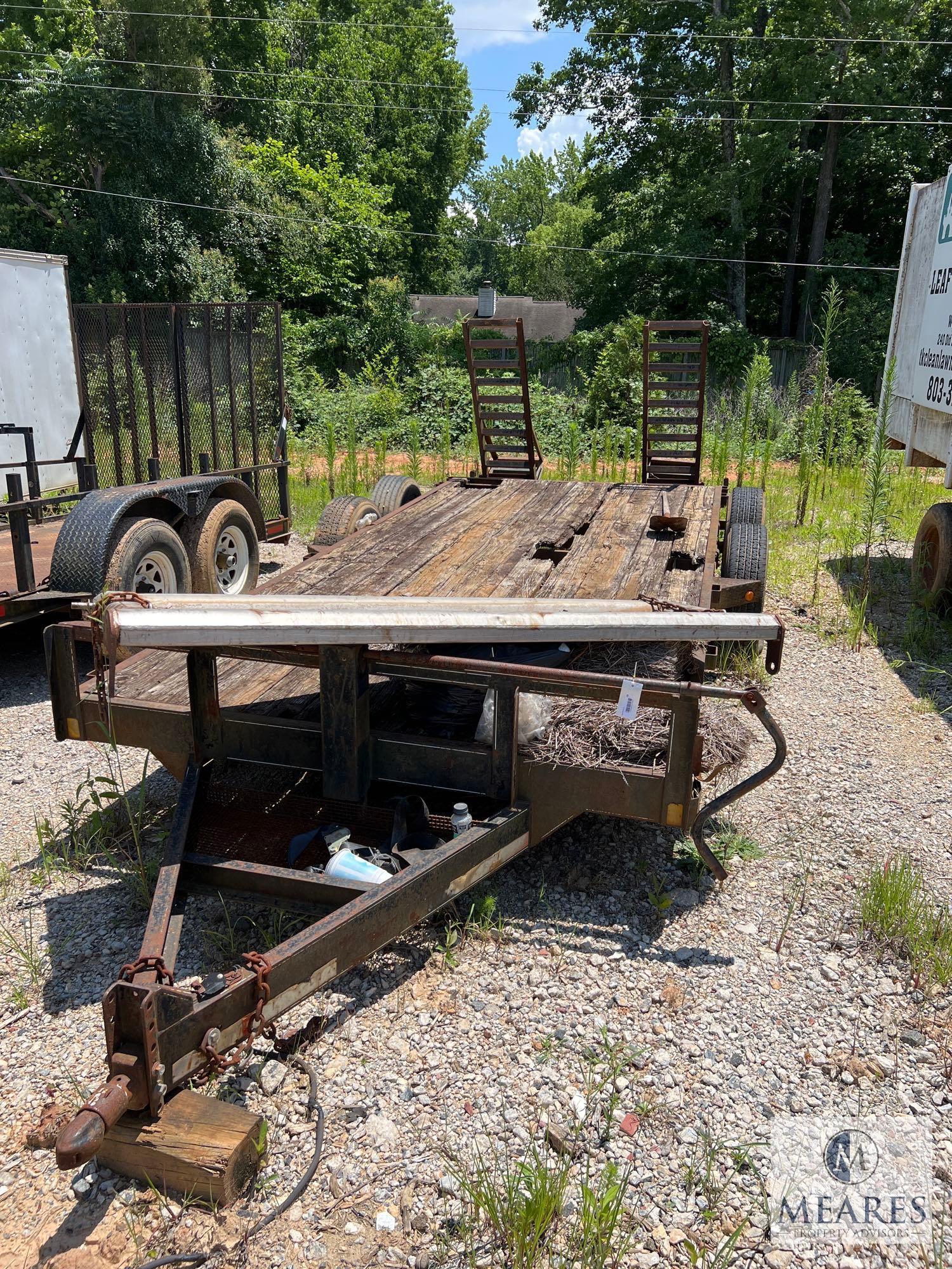 8 x 16 Dual-Axle Equipment Trailer with Ramps - NO TITLE
