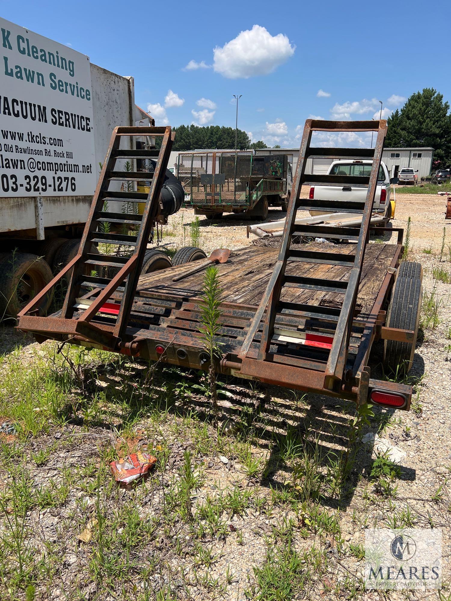 8 x 16 Dual-Axle Equipment Trailer with Ramps - NO TITLE