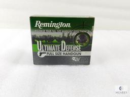 20 Rounds Remington Ultimate Defense .45 ACP Ammo. 185 Grain Jacketed Hollow Point
