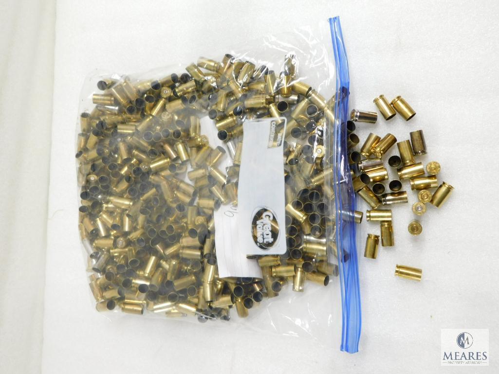 500 Count 9mm Once Fired Cleaned Brass Casings