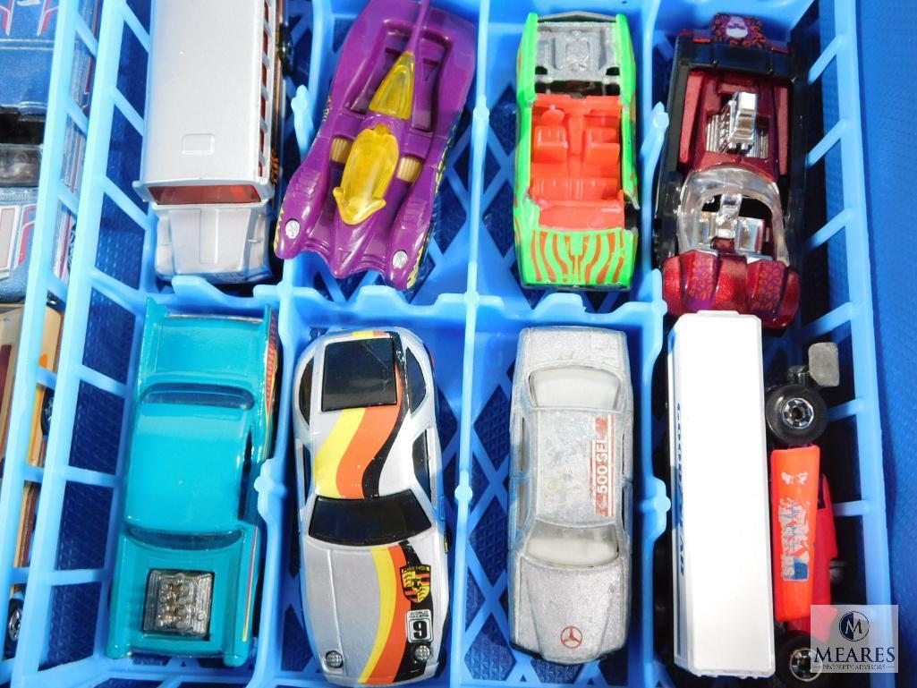 Case of Approximately 48 Hot Wheels and Matchbox Type Cars