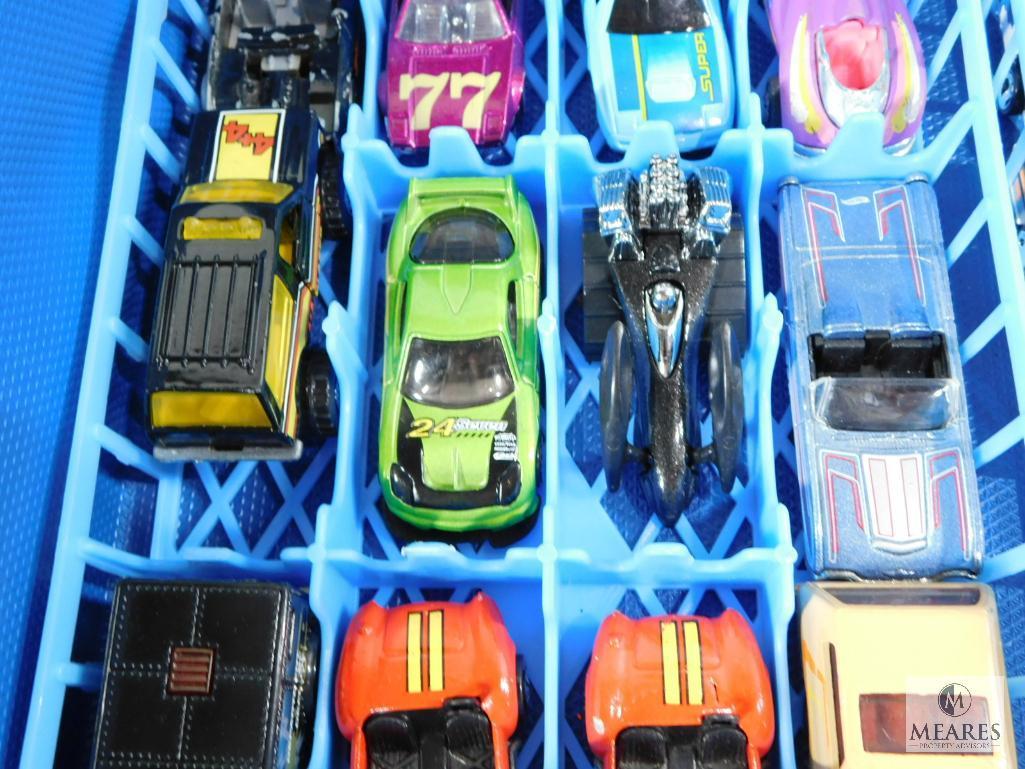 Case of Approximately 48 Hot Wheels and Matchbox Type Cars