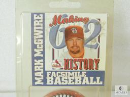 1998 Mark McGwire Baseball #62 Home Runs Making History Certified Authentic