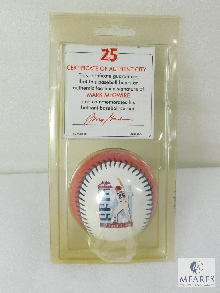 1998 Mark McGwire Baseball #62 Home Runs Making History Certified Authentic