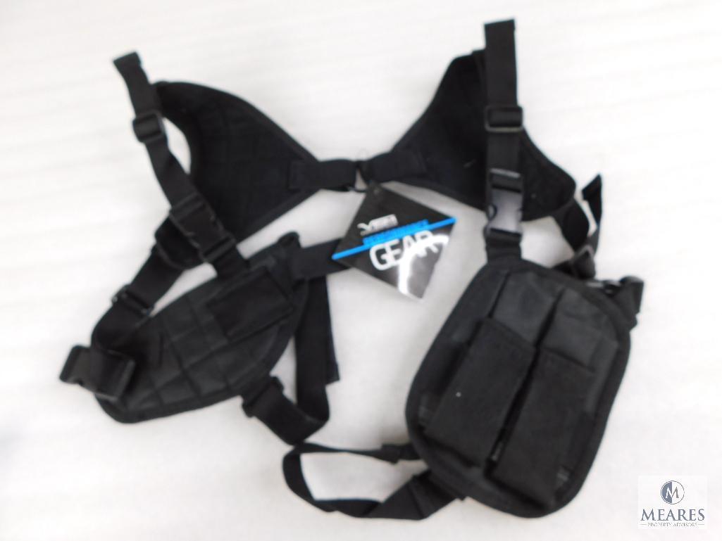 New Ambidextrous Tactical Shoulder Holster With Double Mag Pouch Fits Colt 1911