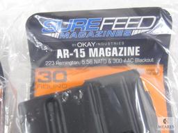 Lot Three New Surefeed AR-15 30 Round Magazines 5.56 / .223 / .300 AAC