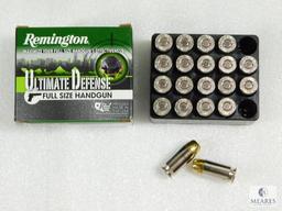 20 Rounds Remington Ultimate Defense .45 ACP Ammo. 185 Grain Hollow Point