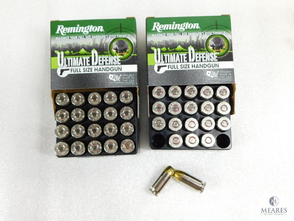 40 Rounds Remington Ultimate Defense .45 ACP Ammo. 185 Grain Hollow Point