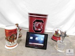 USC Gamecock Novelty Lot & Budweiser Stein