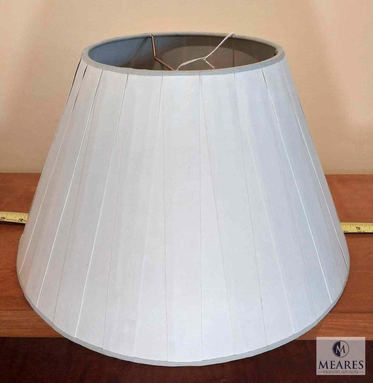Off White Box Pleat Empire Lampshade 15" Diameter