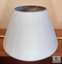 Off White Box Pleat Empire Lampshade 15" Diameter