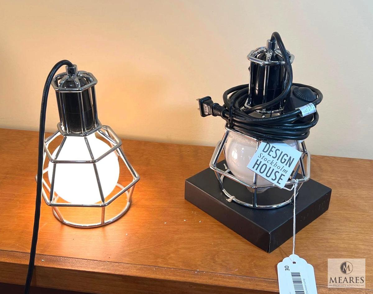 Design Stockholm House Set of Industrial Style Work Lamp and Hanging Pendant