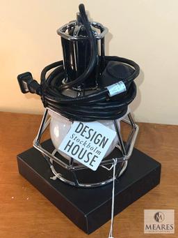 Design Stockholm House Set of Industrial Style Work Lamp and Hanging Pendant