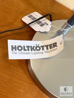 Holtkotter Brushed Aluminum Grey LED Flexible Desk Lamp