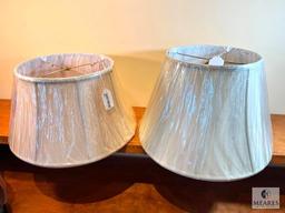 Lot of Two Beige Tone Lamp Shades
