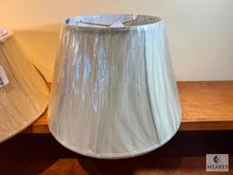 Lot of Two Beige Tone Lamp Shades