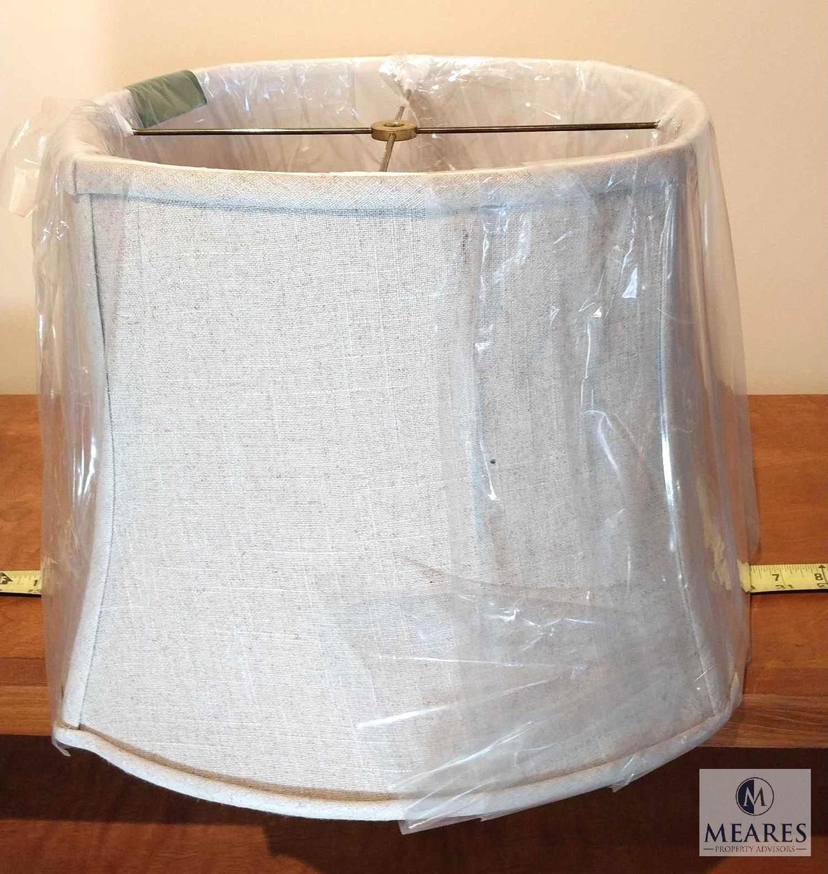 Beige Linen Rounded Square Lamp Shade