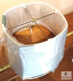 Beige Linen Rounded Square Lamp Shade