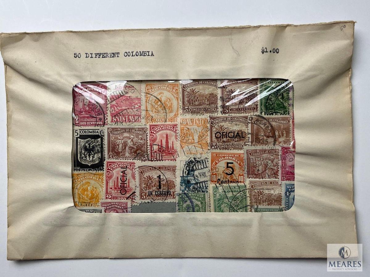 Colombia, 50 Different Stamps, Unopened Envelope
