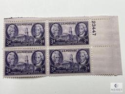 #941 - 1946 3c Tennessee Statehood Plate Block of Four Stamps