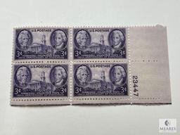 #941 - 1946 3c Tennessee Statehood Plate Block of Four Stamps
