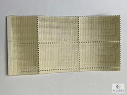 #963 - 1948 3c Saluting Young America Plate Block of Four Stamps