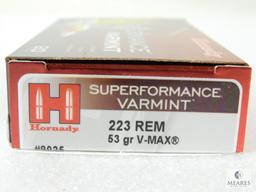 20 Rounds Hornady .223 REM 53 Grain V-Max Ammo