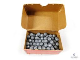 Approximately 50 Count Lead Ball Muzzleloader Bullets Possibly 44 Caliber
