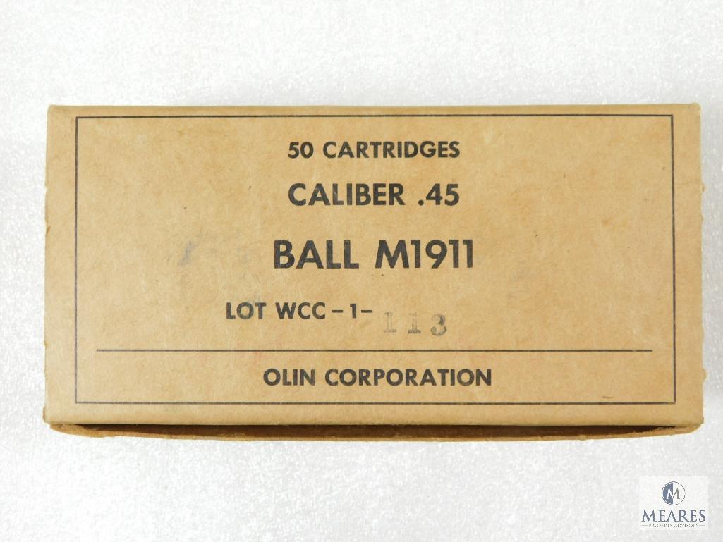 50 Rounds Olin .45 ACP Ball M1911 Ammo