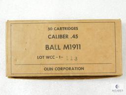 50 Rounds Olin .45 ACP Ball M1911 Ammo