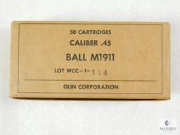 50 Rounds Olin .45 ACP Ball M1911 Ammo