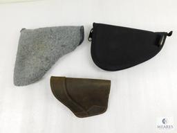 Barsony Leather Pistol Clip, Uncle Mike's Small Pistol Case and Soft Case