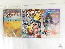 Three DC Comics Including Two Superman, and One Lobo Paramilitary
